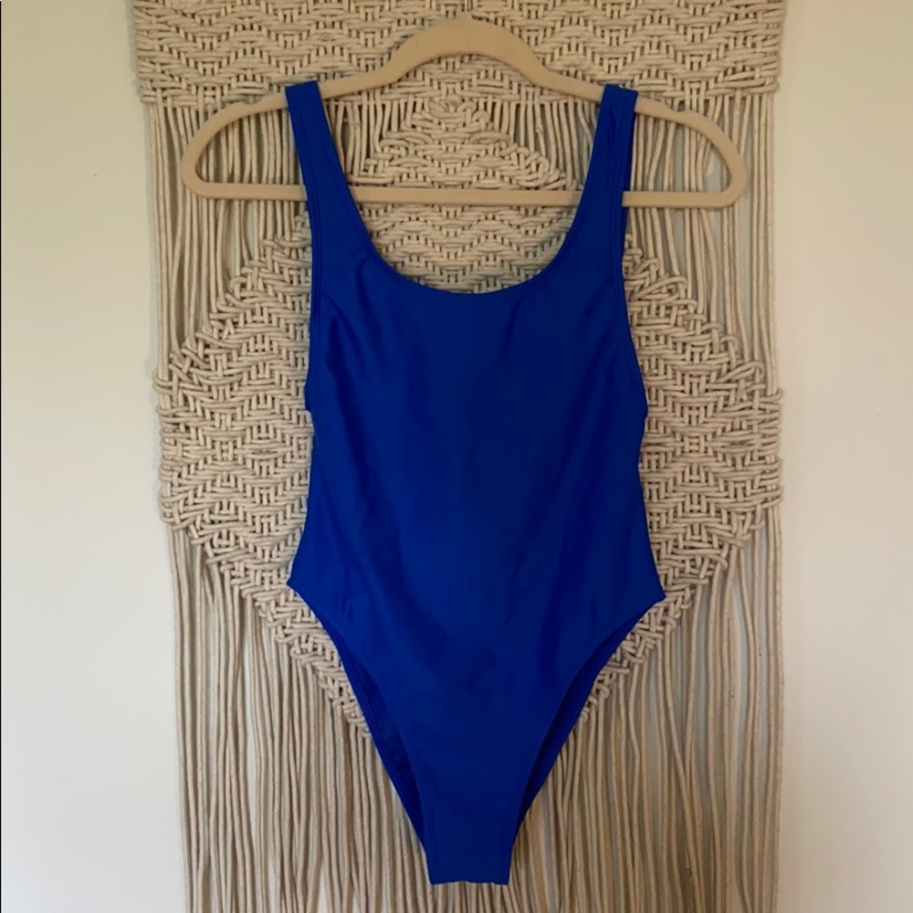 Royal blue one cheeky one piece Size S